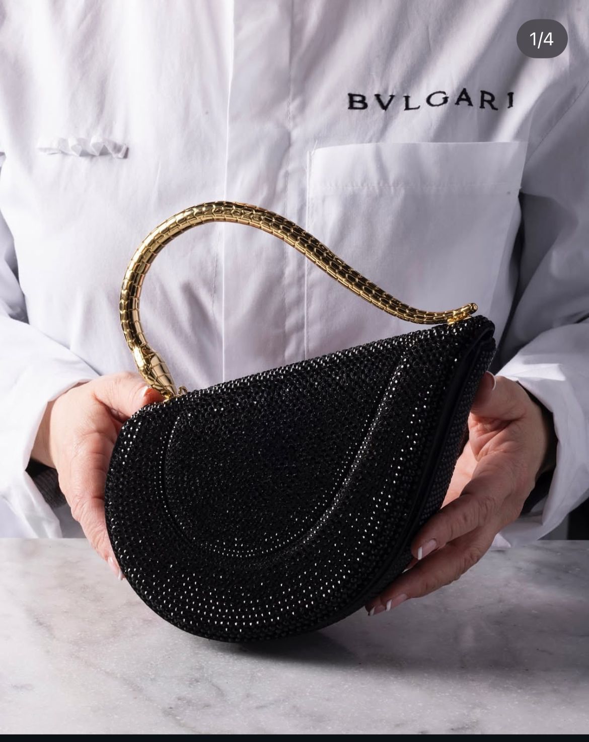 BVLGARI SERPENTI CUORE 1968 – Women Bag | Luxury Top Handle & Crossbody (Black/Silver)