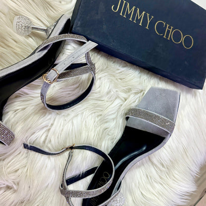 Jimmy Choo Transparent Heel – Elegant & Modern (Silver)