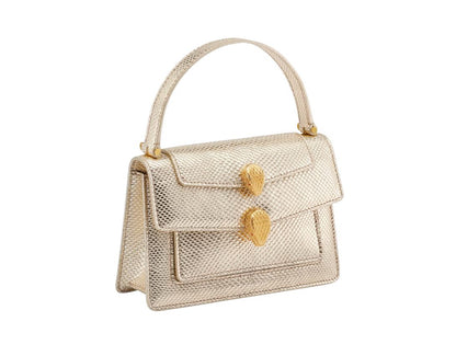BVLGARI Serpenti Forever Charm Women Bag – Molten Karung Leather (Golden)
