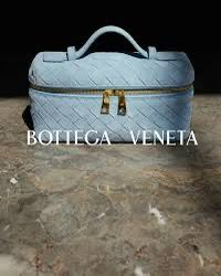 BOTTEGA VENETA Bang Bang Intrecciato Leather Vanity Case – Women Bag (Silver)