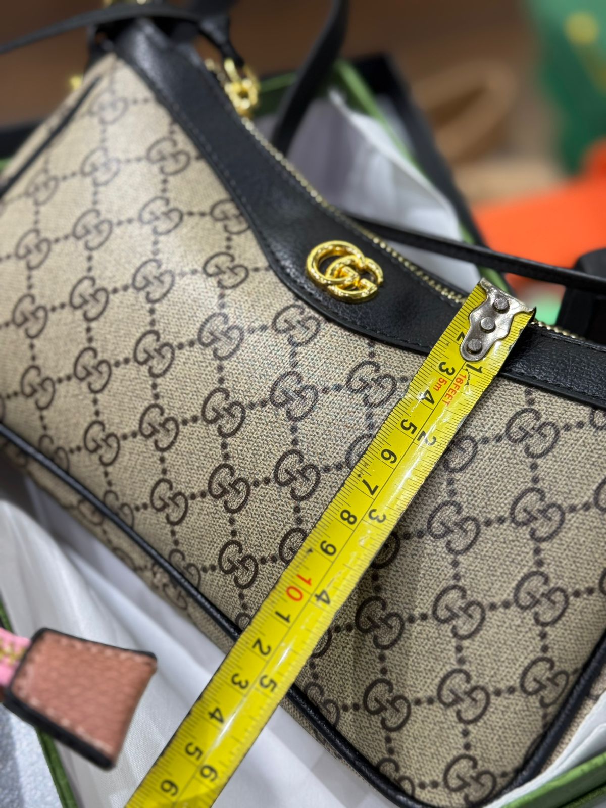 GUCCI OPHIDIA SMALL BAG – Women Bag (Black Beige)