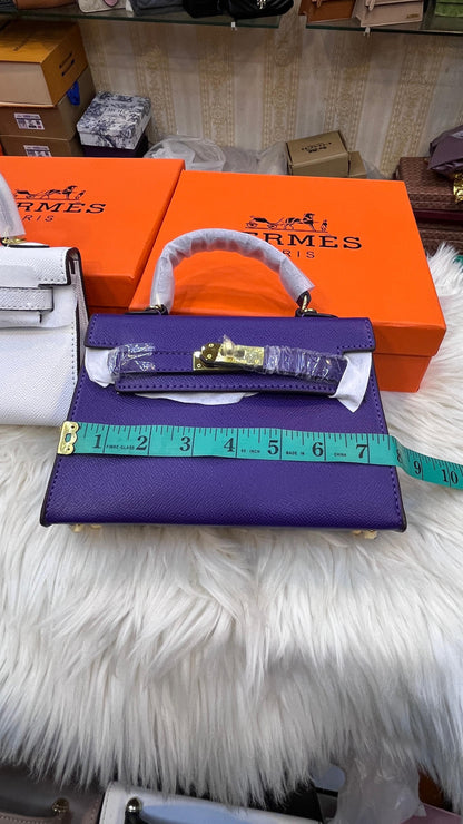 HERMÈS Kelly 20 Mini Women Bag – Elegant PU Leather | Premium Quality with Box & Dust Bag (Green)