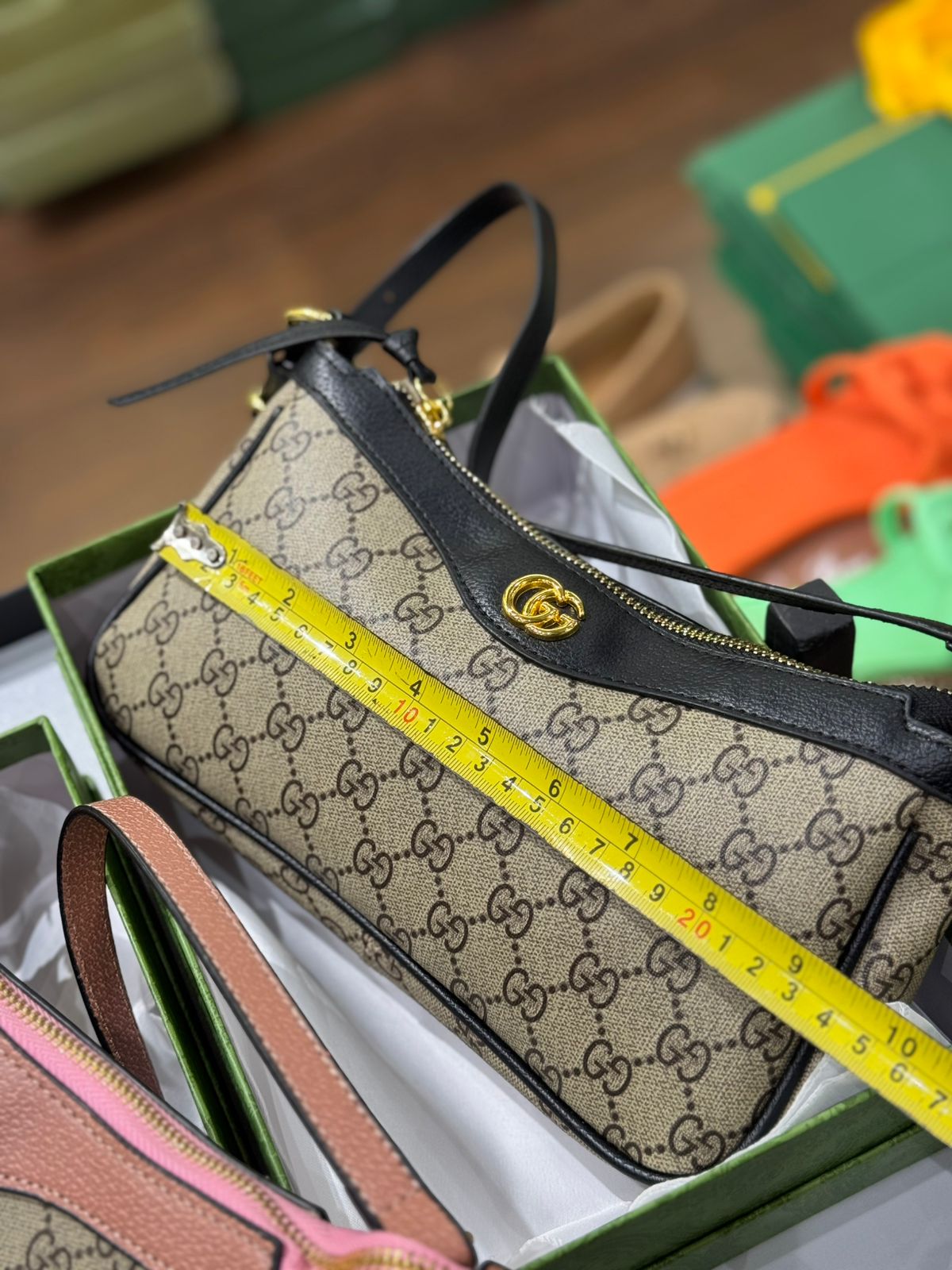 GUCCI OPHIDIA SMALL BAG – Women Bag (Black Beige)