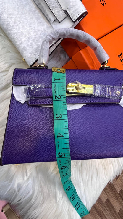 HERMÈS Kelly 20 Mini Women Bag – Elegant PU Leather | Premium Quality with Box & Dust Bag (Brown)