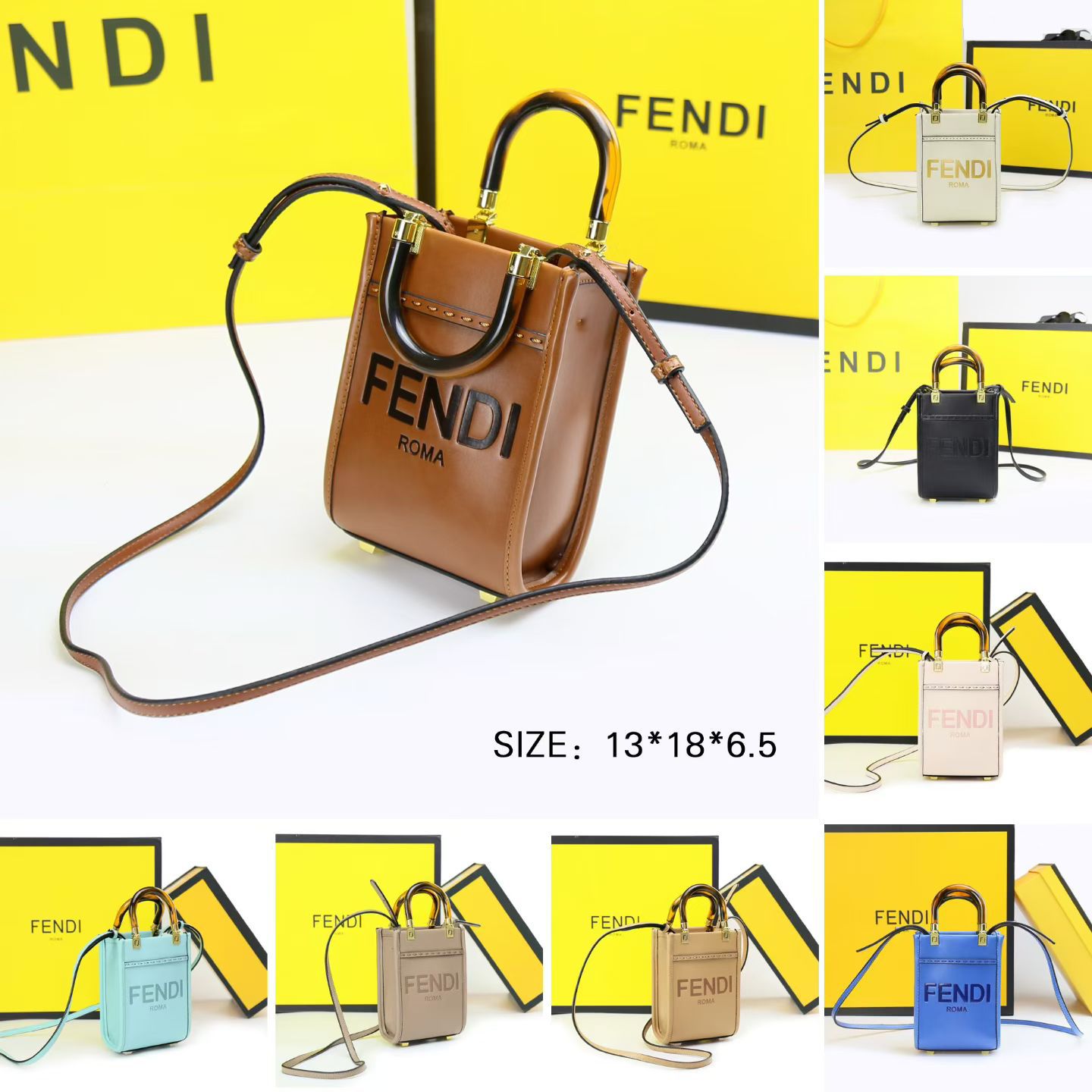 FENDI – Luxury Leather Women Bag (Silver)