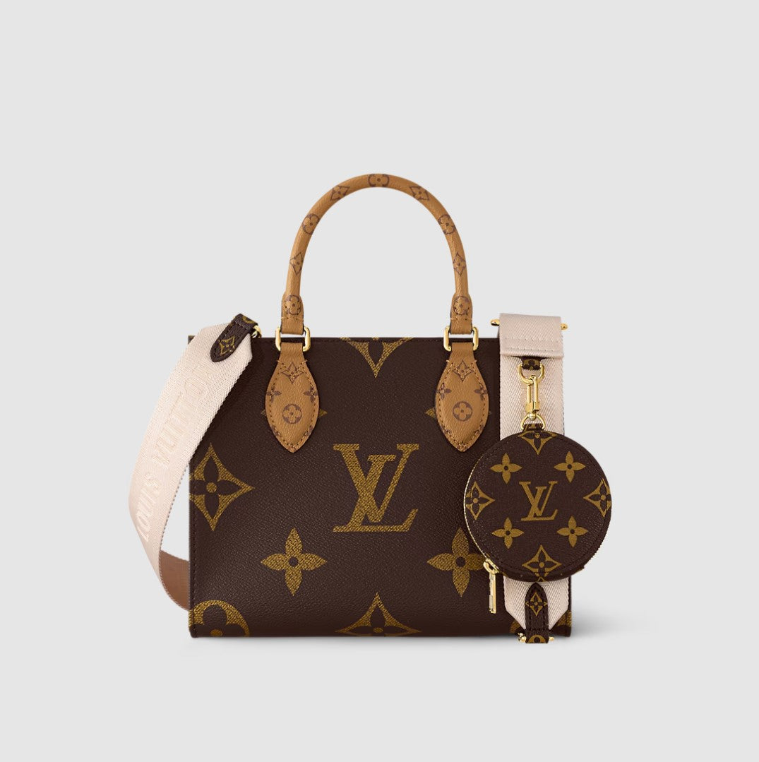 LOUIS VUITTON OnTheGo PM Monogram Canvas Women's Handbag (2pc)