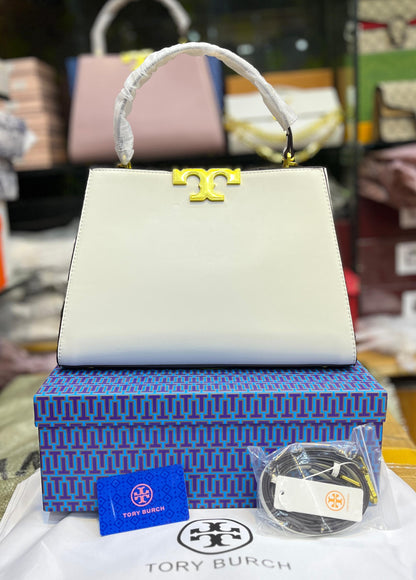 Tory Burch Eleanor Satchel – Premium Women Bag (White)