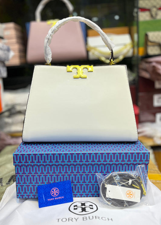 Tory Burch Eleanor Satchel – Premium Women Bag (White)