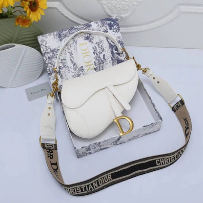 DIOR Saddle Bag – Premium Quality Designer Women Bag (White)