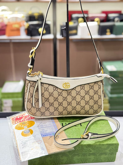 GUCCI OPHIDIA SMALL BAG – Women Bag (Off White Beige)