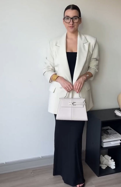 JW PEI ELISE TOP HANDLE – Women Bag | Crossbody with Long Belt | Premium Quality (White)