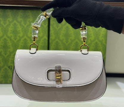 GUCCI BAMBOO 1947 – Women Top Handle Bag (White)