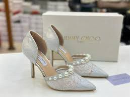 J-I-M-M-Y C-H-O-O AURELIE 85 PEARL-EMBELLISHED HEEL PUMPS – WOMEN SHOES (Silver White)