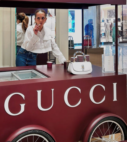 GUCCI BAMBOO 1947 – Women Top Handle Bag (White)