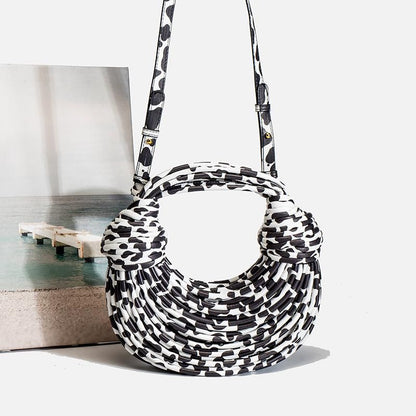 BOTTEGA VENETA Double Knot Women Bag – Premium Handbag with Signature Knotted Design (Black & White Design B)