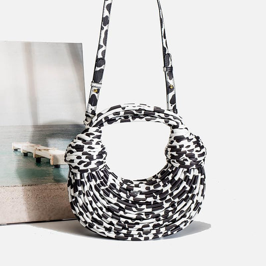 BOTTEGA VENETA Double Knot Women Bag – Premium Handbag with Signature Knotted Design (Black & White Design B)