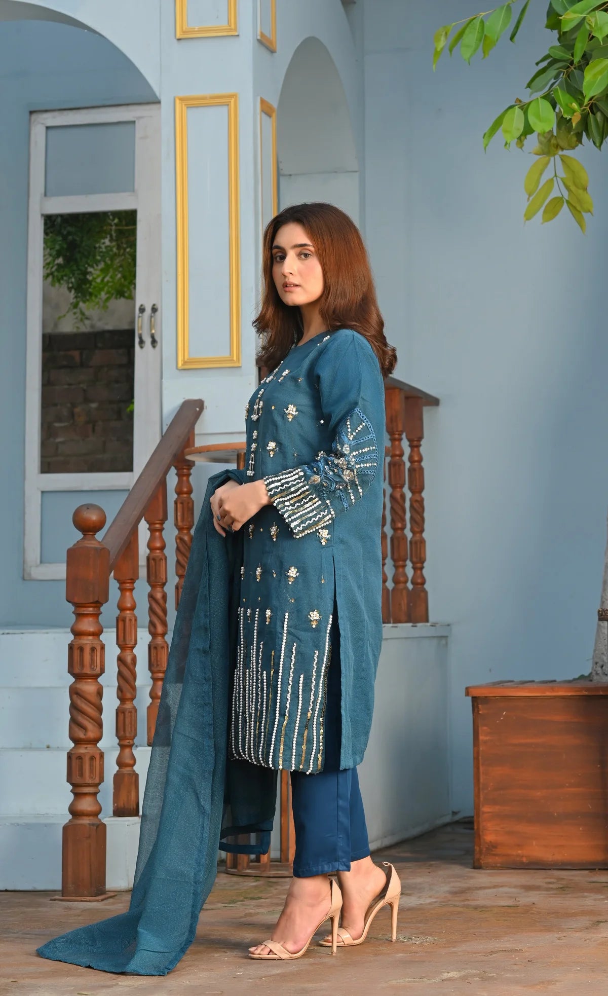 Flosa Handwork Stitched 3-pc (Zinc)